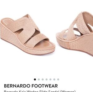 Bernardo Kaia women's sandals size 9.5M. Color: Sand Raffia
